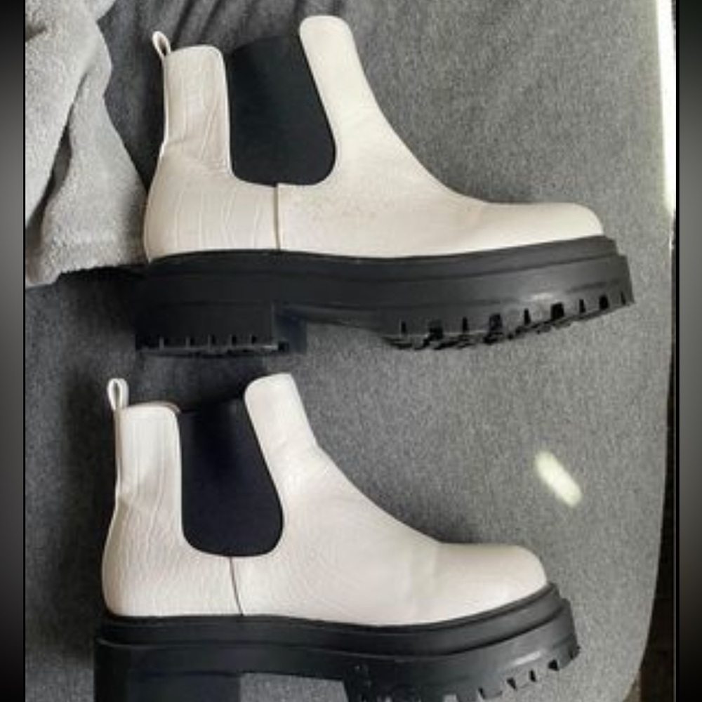 white combat boots
